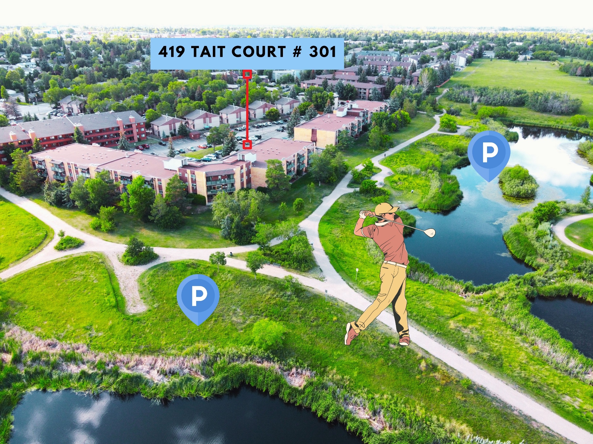 低价出售！Lakewood Civic Centre两房公寓出售·419 Tait Court # 301——林与唐地产